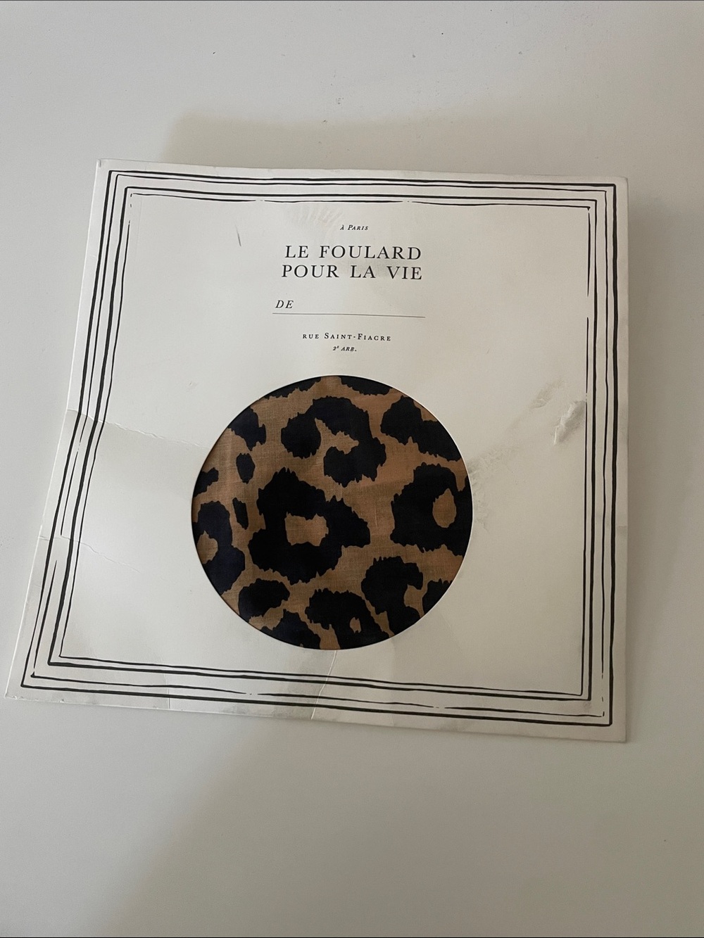 Sezane Gaston Scarf Organic Cotton Leopard Print